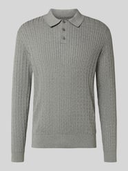Sweter z dzianiny z kołnierzykiem polo od MCNEAL - 11
