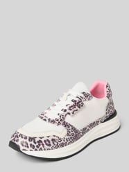 Sneakers van leermix met dierenprint van Marc Cain Bags & Shoes - 1