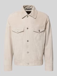 Regular fit leren jack van echt geitenleer, model 'JOHOT' van BOSS Orange Beige - 27