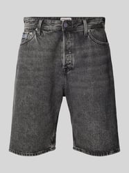 Baggy Fit Jeansshorts mit Label-Stitching Modell 'ALEX' von Jack & Jones Schwarz - 22