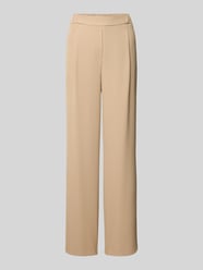 Straight Leg Stoffhose mit Bundfalten von Jake*s Collection Beige - 39
