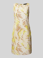 Knielanges Kleid mit Rundhalsausschnitt von comma Gelb - 37