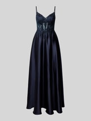 Corsagenkleid mit Stitchings und Ziersteinbesatz von LUXUAR FASHION - 10