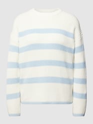 Strickpullover mit Streifenmuster Modell 'BLOOMIE' von Selected Femme Beige - 17