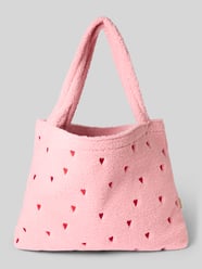 Tote tas met logopatch model 'Teddy' van Studio Noos Fuchsia - 5