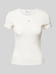 T-Shirt mit Label-Stitching von Tommy Jeans Beige - 9