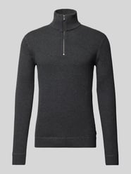 Gebreide pullover met opstaande kraag, model 'BLUCHRISTER' van Jack & Jones Premium Grijs / zwart - 38