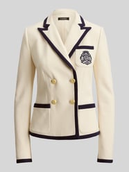 Zweireihiger Kurzblazer aus Baumwoll-Mix mit Logo-Stitchig von Lauren Ralph Lauren - 24
