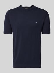 regular fit T-shirt met linnengehalte in brei-look van Fynch-Hatton - 11