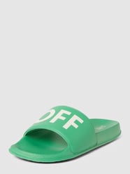 Slides mit Statement-Print von Jake*s Casual Grün - 33