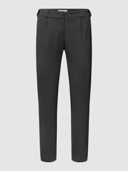 Broek met labelapplicatie, model 'Maron' van Brax Grijs / zwart - 32