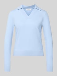 Regular Fit longsleeve van viscosemix met polokraag van Christian Berg Woman - 24