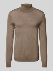 Rollkragenpullover aus Schurwolle Modell 'Musso' von BOSS Braun - 1