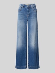 Wide Leg Jeans im 5-Pocket-Design Modell 'Palazzo' von MAC Blau - 4