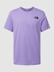 T-shirt met labelprint van The North Face Paars - 18
