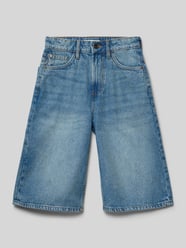 Szorty bermudy o kroju straight fit z naszywką z logo od Garcia - 25
