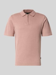 Regular Fit Poloshirt mit Reißverschluss Modell 'MILANO' von JACK & JONES Premium Pink - 39