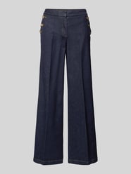 Wide Leg Jeans mit Bügelfalten von comma Blau - 22