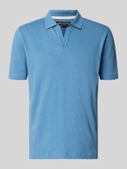 Koszulka polo o kroju regular fit z mieszanki bawełny i lnu od Marc O'Polo - 42