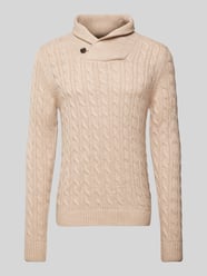 Strickpullover mit Stehkragen Modell 'CRASH' von Jack & Jones Premium Beige - 37