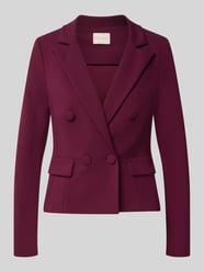 Slim fit blazer met reverskraag van Rinascimento Bordeaux - 6