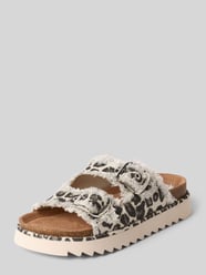 Chunky slippers met franjes van Tamaris Beige - 22