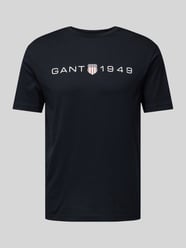 T-Shirt mit Label-Print von Gant Schwarz - 23