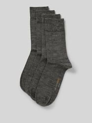 Socken mit Label-Stitching  im 3er-Pack von camano Grau - 10