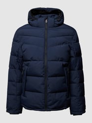 Steppjacke in unifarbenem Design mit Label-Details von Tom Tailor Blau - 40