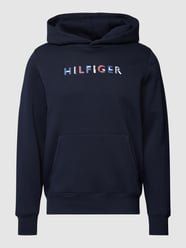Hoodie mit Label-Print von Tommy Hilfiger Blau - 34