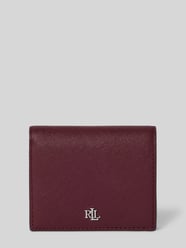 Portemonnaie aus echtem Rindsleder Modell 'CMPCT WALLET' von Lauren Ralph Lauren Bordeaux - 48