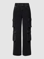 Jeans mit Cargotaschen Modell 'COMBAT' von The Ragged Priest Schwarz - 16