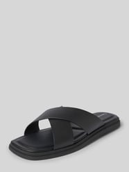 Slides aus echtem Leder Modell 'CRISS CROSS' von CK Calvin Klein - 4