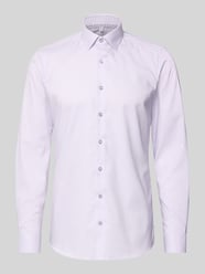 Slim Fit Businesshemd aus Baumwoll-Mix mit Kentkragen von OLYMP Level 5 - 6