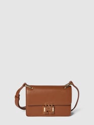 Torba na ramię ze skóry nappa z detalami z logo od Tommy Hilfiger Brązowy - 22