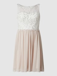 Cocktailjurk van tule en chiffon van Laona Beige - 33