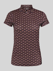 Slim Fit T-Shirt mit Polokragen von Marc Cain Beige - 33