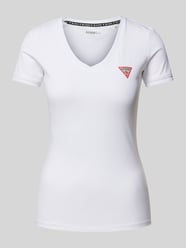 T-Shirt mit Label-Patch von Guess Weiß - 12