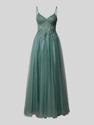 Abendkleid mit floralem Ziersteinbesatz von LUXUAR FASHION - 3