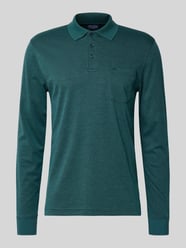 Regular fit poloshirt in design met lange mouwen van Christian Berg Men - 19