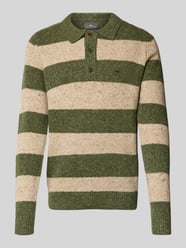 Sweter z dzianiny z kołnierzykiem polo od Fynch-Hatton - 36
