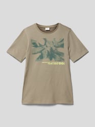 T-Shirt aus Baumwolle mit Front-Print von s.Oliver RED LABEL Braun - 16