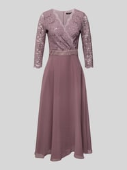 Cocktailkleid mit Spitzenbesatz von Swing Pink - 13