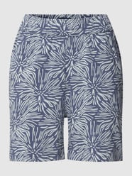 Pyjama-Shorts mit Allover-Muster von Schiesser Blau - 47