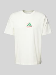 T-Shirt mit Label-Print Modell 'PIZZA' von ADIDAS SPORTSWEAR Beige - 19