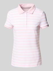 Regular fit poloshirt met structuurmotief van Christian Berg Woman Fuchsia - 18
