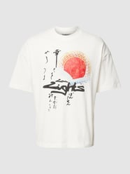 Oversized T-Shirt mit Label-Print von Low Lights Studios Weiß - 2