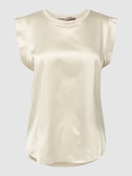 Blusenshirt mit Rundhalsausschnitt von Jake*s Collection Weiß - 14