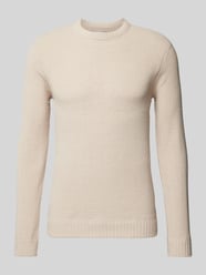 Strickpullover mit Rundhalsausschnitt Modell 'SETHAN' von Only & Sons Beige - 8