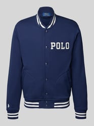 Kurtka baseballowa z wyhaftowanym logo i wpuszczanymi kieszeniami od Polo Ralph Lauren - 46